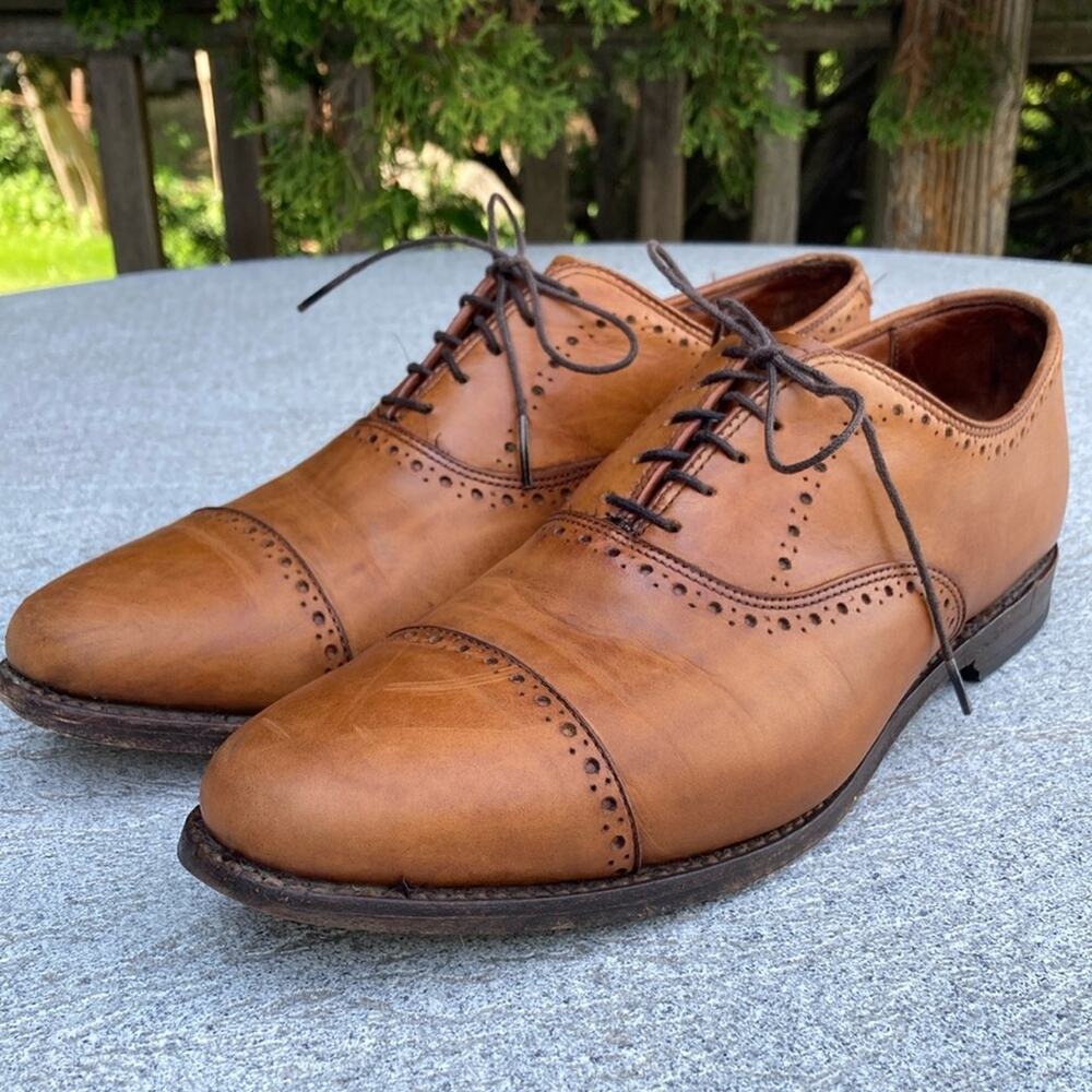 Allen Edmonds HALE Punched Cap Toe Dress Shoes 9 D